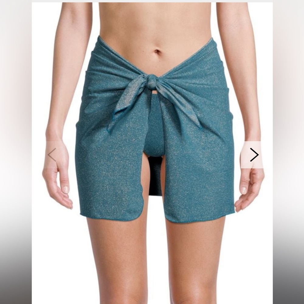NWT Sparkled Pareo Blue Horizon Sara Cristina swimwear cover $145